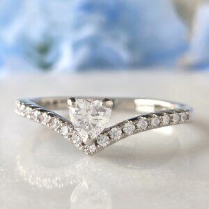 Wishbone Heart Ring - Charmed Aroma, size 6